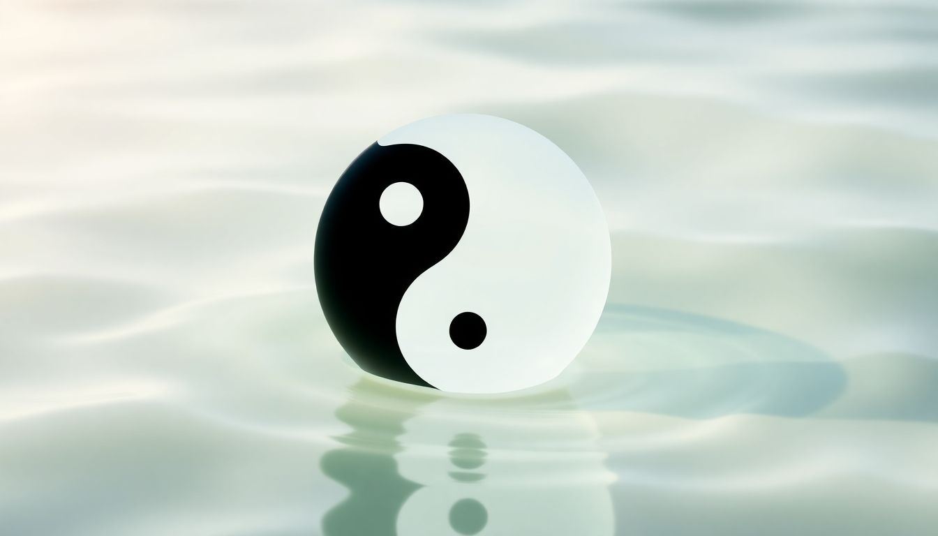 Yin and yang symbol representing balance and relaxation.